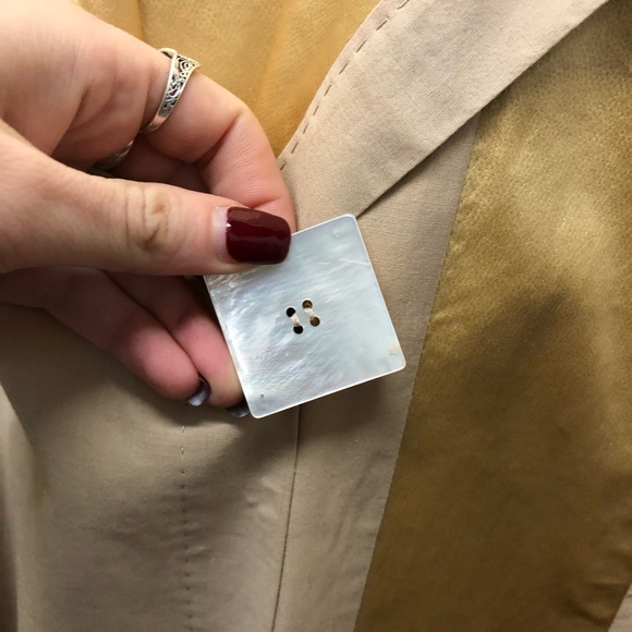 Dries Van Noten Long Jacket Silk Cotton Golden Color Size M - Picture 4 of 10